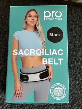 ProEnrichment Black Sacroiliac Support Belt for Hip Stability